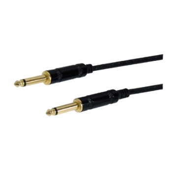 GBC 14.1700.55 - Professional Microphone Audio Cable 6.3mm mono plug to 6.3mm mono plug 5m Cables Onetrade